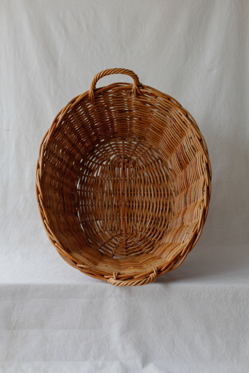 Cane Laundry Basket Honey Blackbird Goods